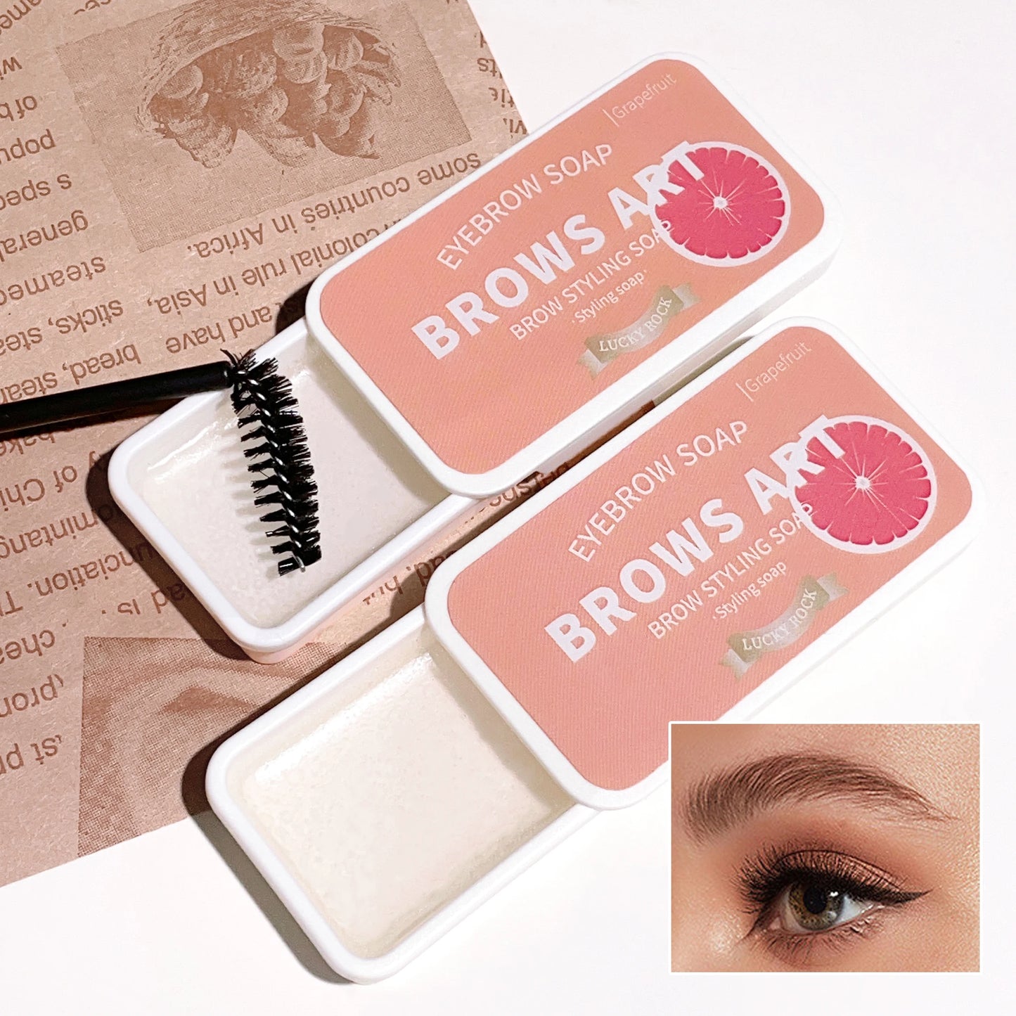 4-color eyebrow styling wax, styling gel, waterproof, natural, long-lasting, transparent eyebrow soap, eyebrow styling cream