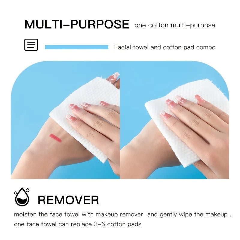 Disposable Face Towel Biodegradable Facial Tissue Ultra-Soft Cleansing Towels Makeup Remover Dry Wipes Disposable Face Towelette