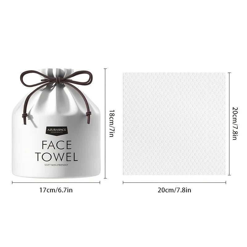Disposable Face Towel Biodegradable Facial Tissue Ultra-Soft Cleansing Towels Makeup Remover Dry Wipes Disposable Face Towelette