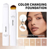 Lakerain Color Changing Foundation Stick Full Coverage Matte Finish Dual-Ended Brush & Stick Waterproof Smooth Foundation Makeup