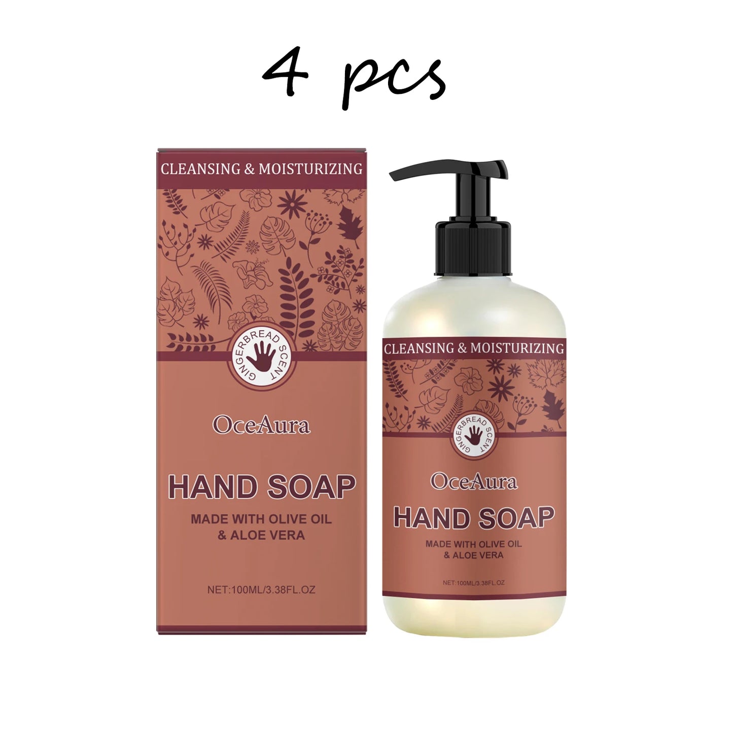 Oceaura Olive Oil Hand Soap Liquid Moisturizing Skin Daily Remove Dirts Smoothing Lasting Fresh Fragrance Hand Washing Soap
