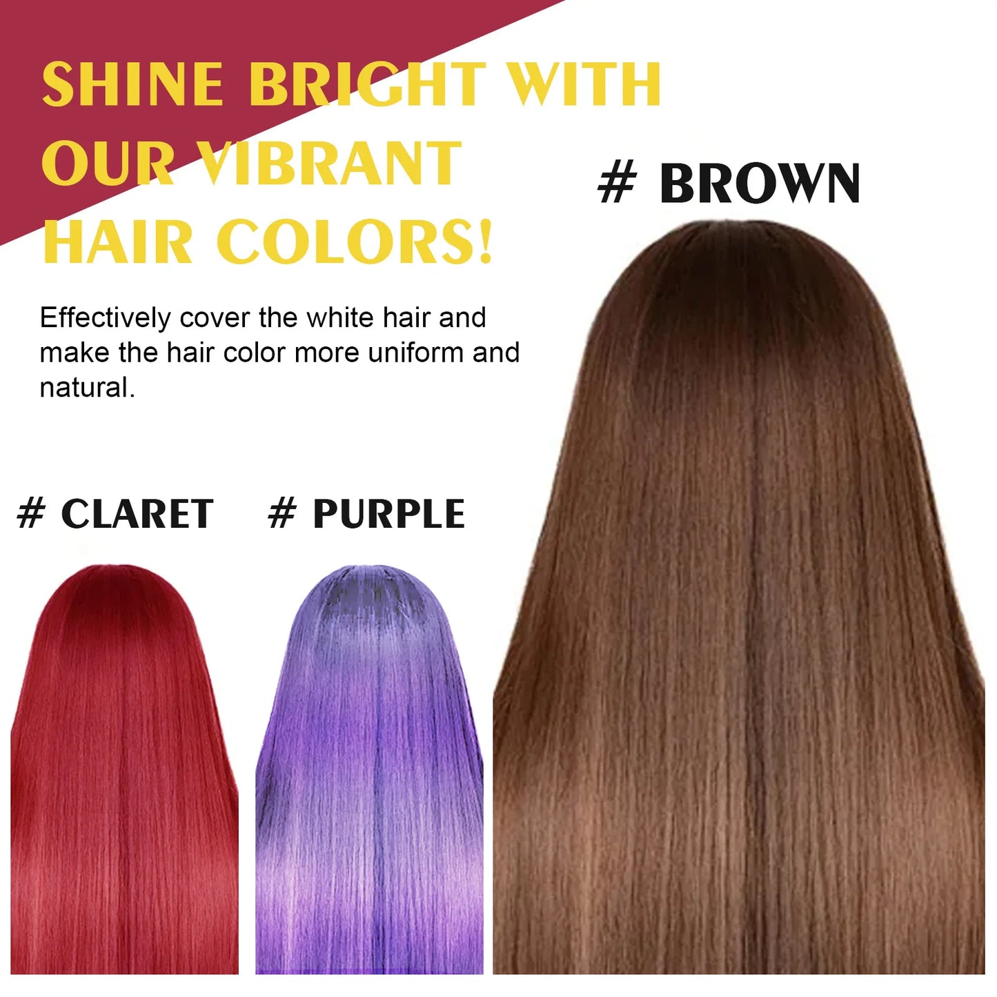 Eelhoe 100ml Hair Dyeing Shampoo 3-In-1 Polygonum Rapid Hair Dye Repair Dry Cleaning Nourishing Restoration Hair Color Shampoo