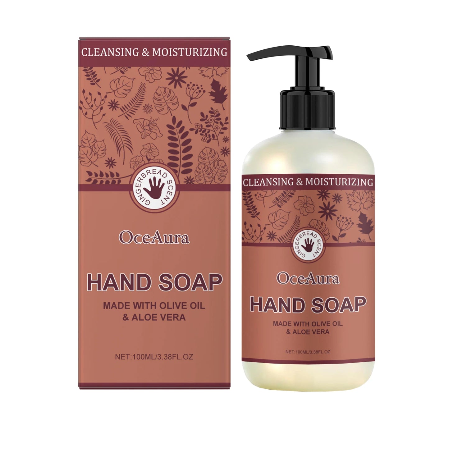 Oceaura Olive Oil Hand Soap Liquid Moisturizing Skin Daily Remove Dirts Smoothing Lasting Fresh Fragrance Hand Washing Soap
