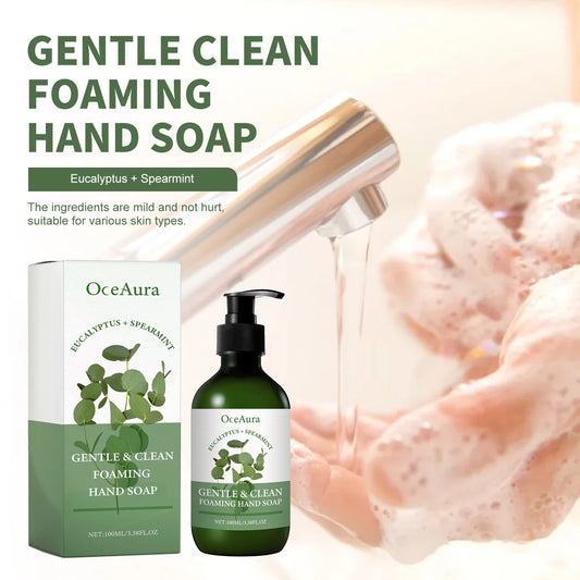 Oceaura Mint Foaming Hand Soap Liquid Lasting Fragrance Gentle Cleaning Dirt Keep Moisturizing Smoothing Skin Hand Wash Liquid