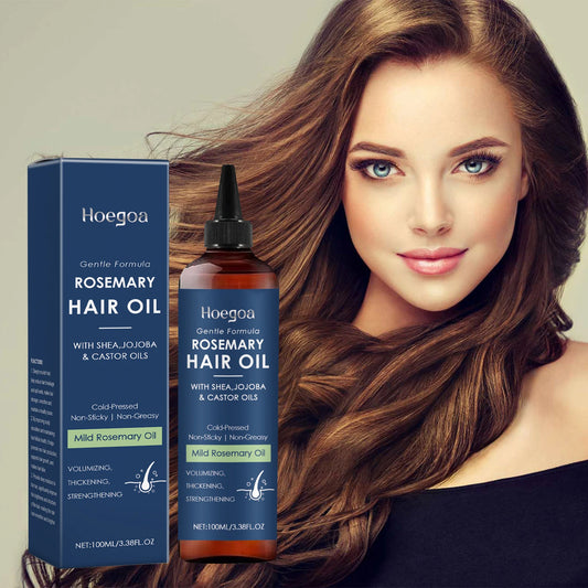 Hoegoa 100ml Rosemary Oil For Hair Growth Volumizing Repair Dry Hair Nourish Scalp Massage Reduce Split Ends Smooth Hair Oil