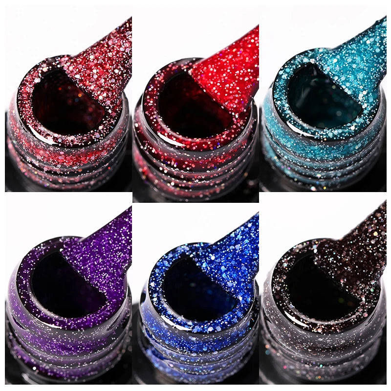 LILYCUTE Thermal Nail Gel Polish 3 Layers Temperature Shiny Color Changing Series Semi Permanent Soak Off UV Nail Gels Polish