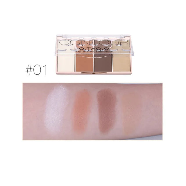 O.TWO.O 4 Colors Contour Palette Face Shadow Groming Powder Makeup Bronzer Long Lasting Facial Contouring Concealer Cosmetics
