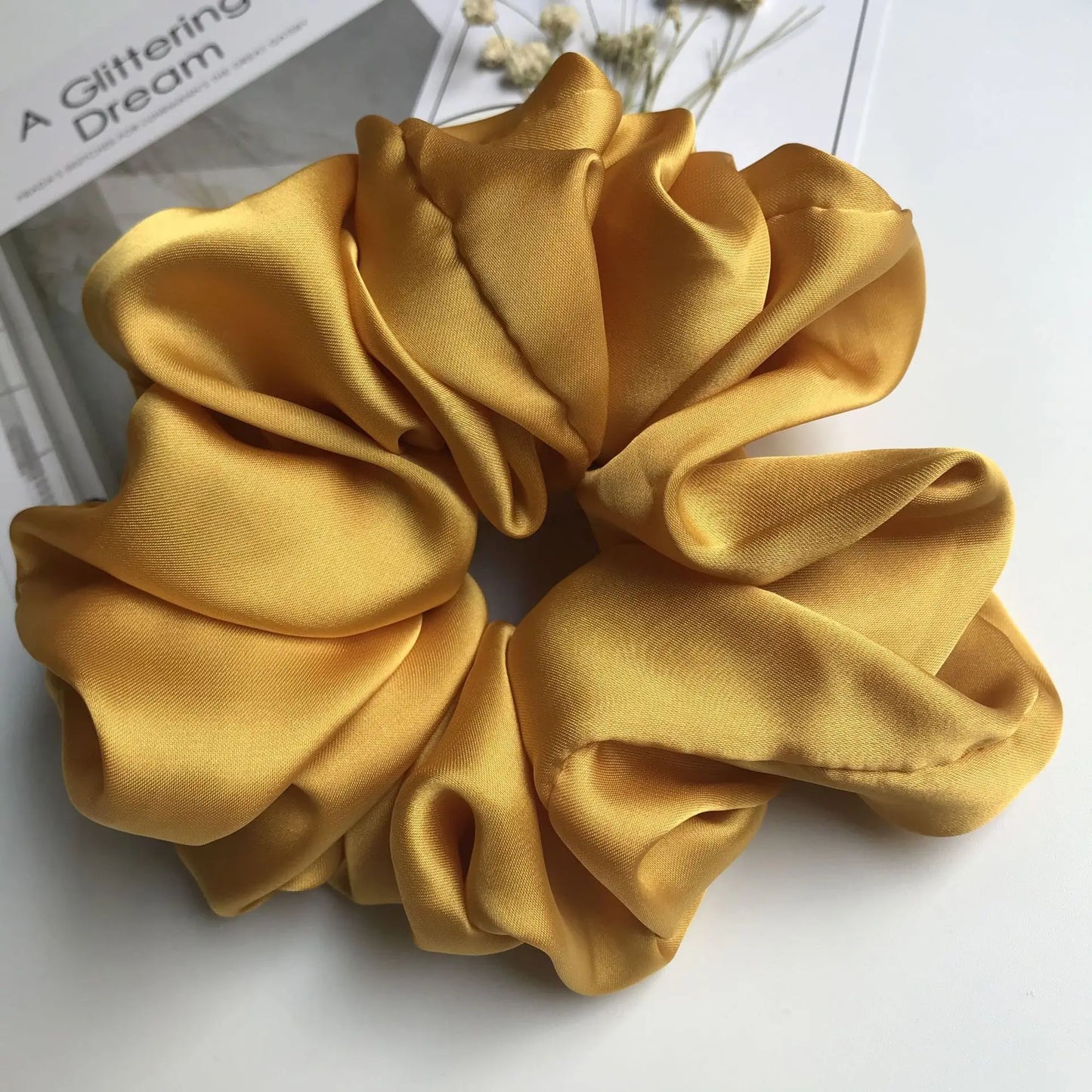 Oversized Scrunchies Big Rubber Hair Ties Elastic Hair Bands Girs Ponytail Holder Smooth Satin Scrunchie Women Hair Accessories