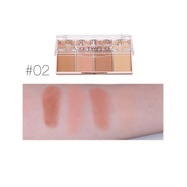 O.TWO.O 4 Colors Contour Palette Face Shadow Groming Powder Makeup Bronzer Long Lasting Facial Contouring Concealer Cosmetics