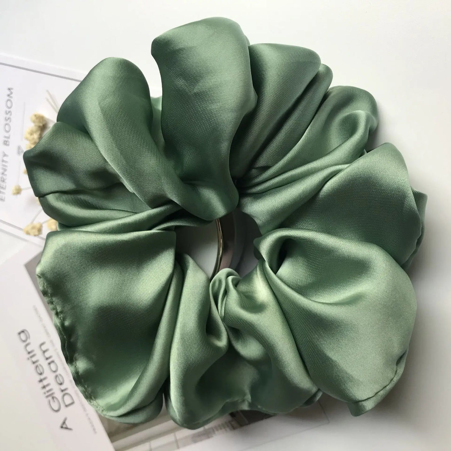 Oversized Scrunchies Big Rubber Hair Ties Elastic Hair Bands Girs Ponytail Holder Smooth Satin Scrunchie Women Hair Accessories