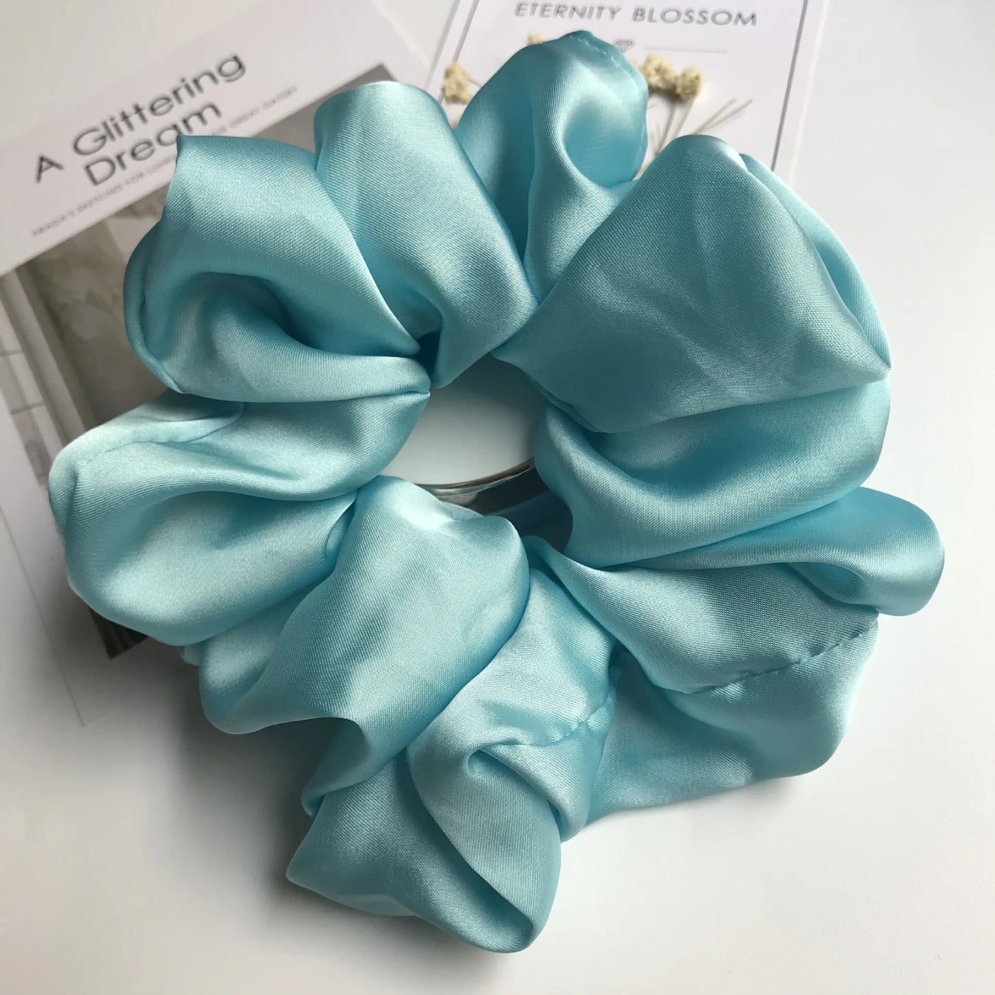 Oversized Scrunchies Big Rubber Hair Ties Elastic Hair Bands Girs Ponytail Holder Smooth Satin Scrunchie Women Hair Accessories