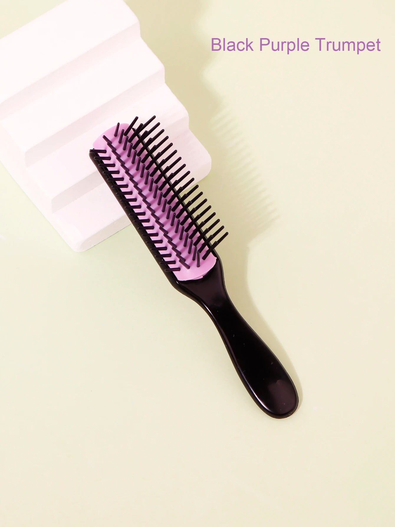 1pcs 9-row wrinkle removal massage curly hair brush, detachable 9-row comb plastic wet hair brush