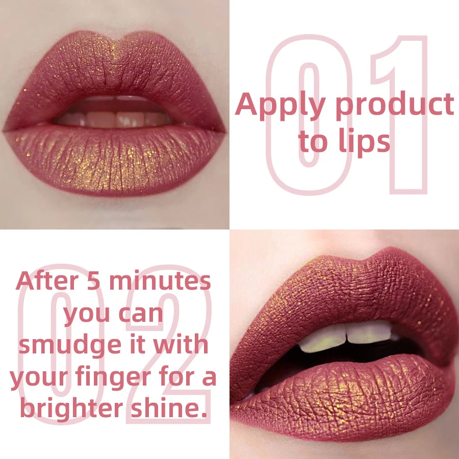 14-Color Glitter Metallic Lip Glaze – Shiny, Long-Lasting, Waterproof Lip Gloss, Liquid Lipstick, Lip Oil, Lip Tint, Gift for Women