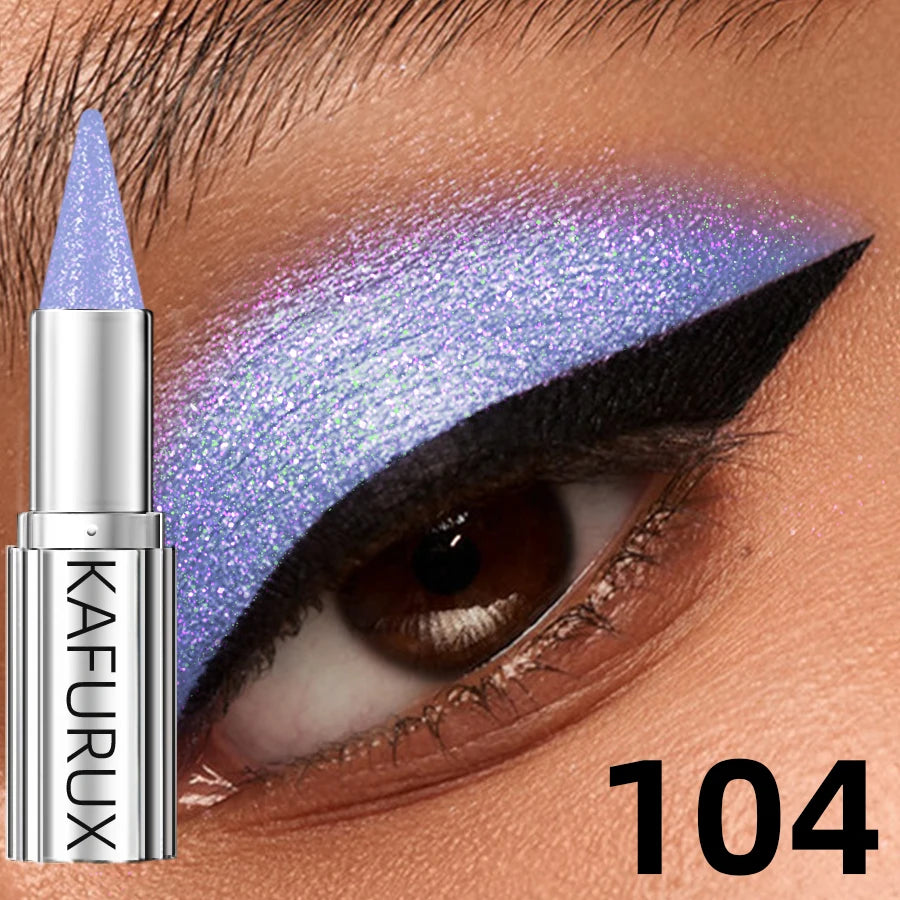 12 Colors Metallic White Black Purple Eyeshadow Pencil Glitter 1pc Liner Pen Highligter Long Lasting Blue Cream Eye Shadow