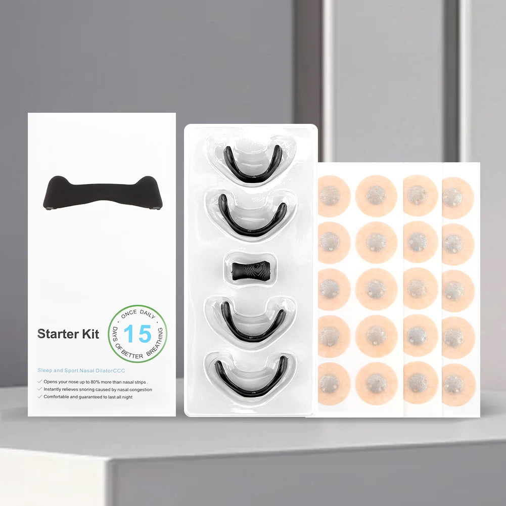 15Pairs Magnetic Nasal Strips Anti-snoring Nose Strips Nasal Breathing Dilators Starter Kit Increase Air Intake Improve Sleeping