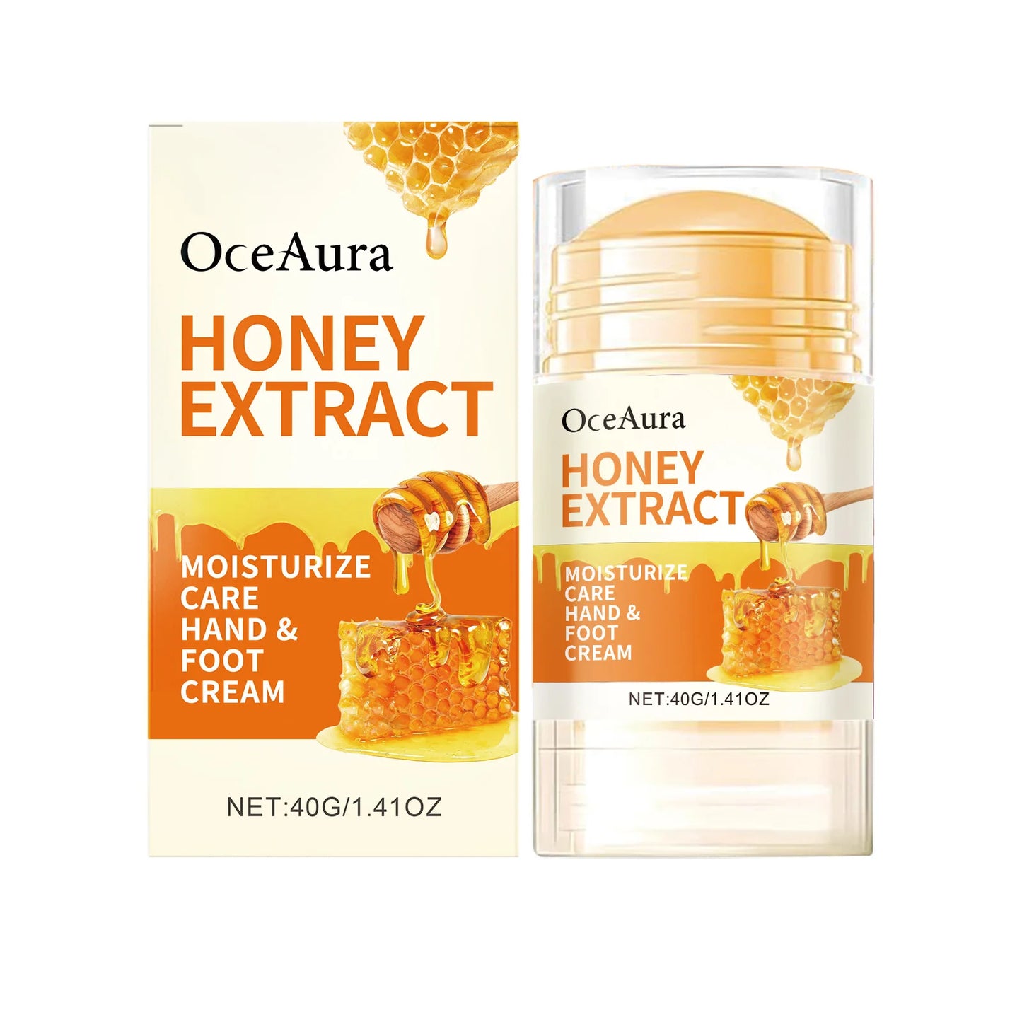 Honey Foot Care Cream Stick Dry Cracked Feet Heel Gentle Exfoliation Softening Skin Ultra-Hydrating Hand Foot Cream Foot Balm