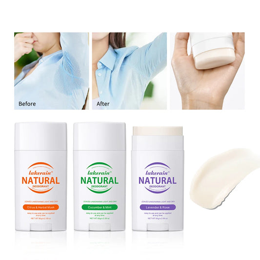 Solid Deodorant Stick Solid Perfume Balm Long-lasting Fresh Fragrance Deodorant Stick for Woman and Man Makeup