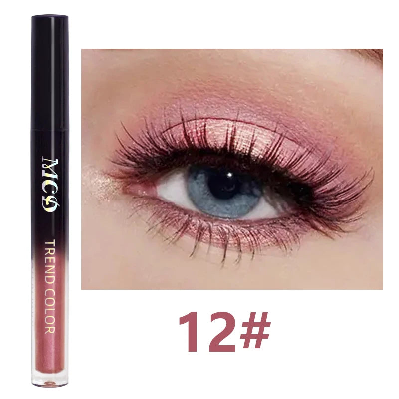 13-Shade Waterproof Liquid Eyeshadow Palette - High Shine Long-Lasting & Smudge-Proof Makeup Set for Glamourous Looks glitter