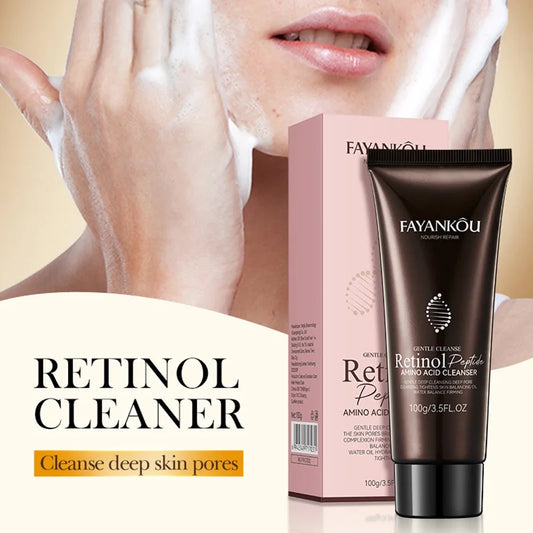 Retinol Facial Cleanser Moisturizing Face Wash Foam Anti-aging Whitening Cleaning Oil Control Facial Skin Care Products