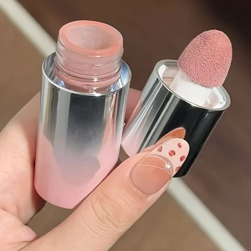 Herorange Liquid Blush Stick with Sponge Tip – Waterproof, Long-Lasting Color for Lips & Cheeks, Brightening Makeup