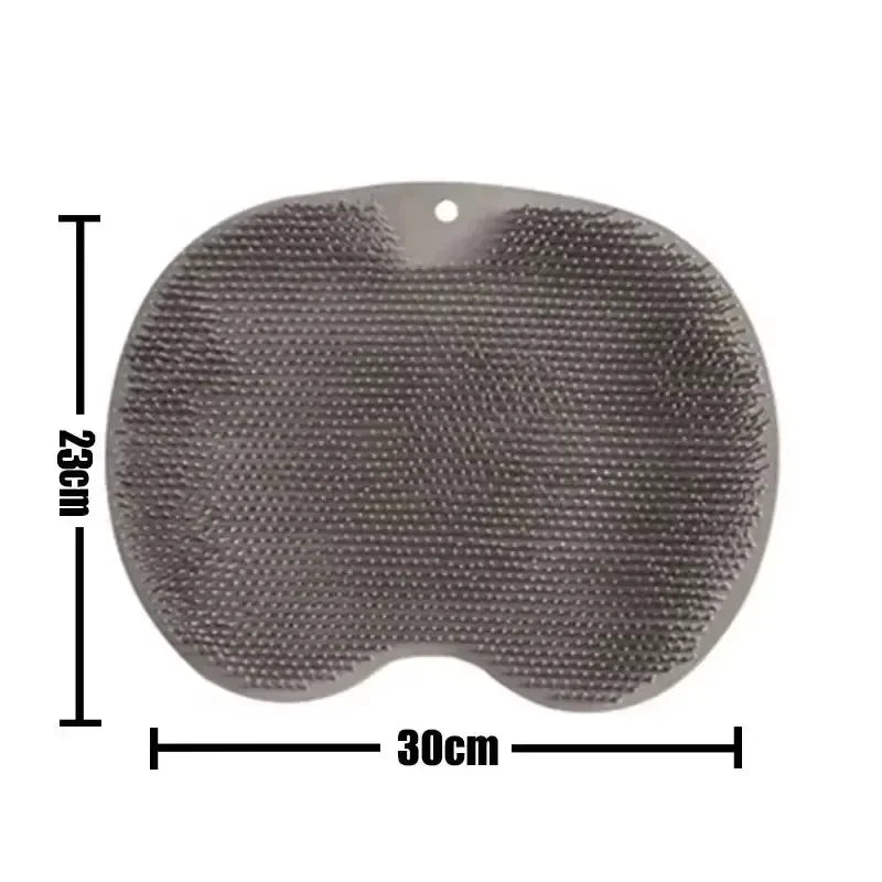 Body Shower Foot Scrubber Brush Wash The Body Cleanser Silicone Sponge Bath Massage Mat Back Brush Wall Mounted with Suction Cup