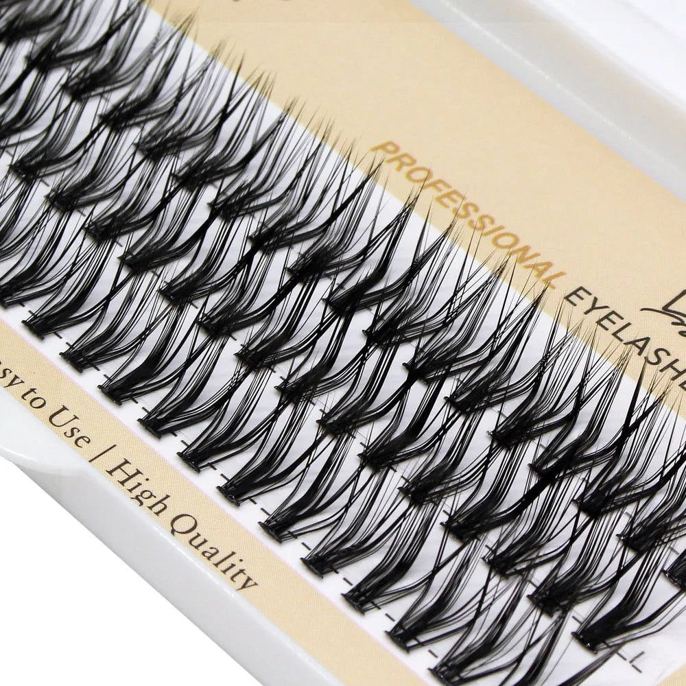 60pcs 30D C/D/L Curl Cluster Eyelash Extension Foxy Eyes Cat Look Natural Individual Eyelashes Bunches Makeup Tool Lashes Cilia