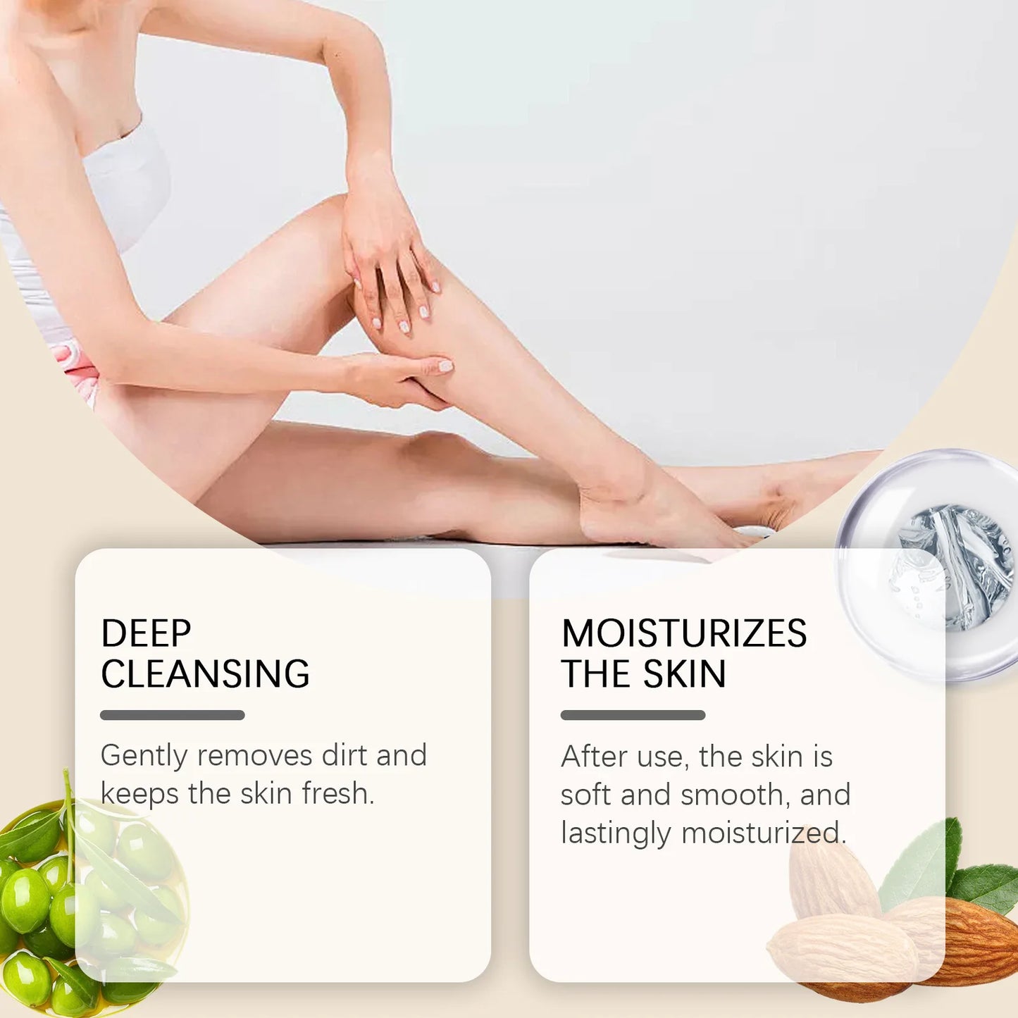 EELHOE Sweet Almond Oil for Bath Exfoliator Shower and Body Cleaning Brightening Skin Care Products Nourish Bath Essential Oil