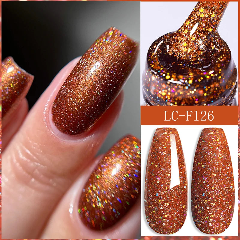LILYCUTE Thermal Nail Gel Polish 3 Layers Temperature Shiny Color Changing Series Semi Permanent Soak Off UV Nail Gels Polish