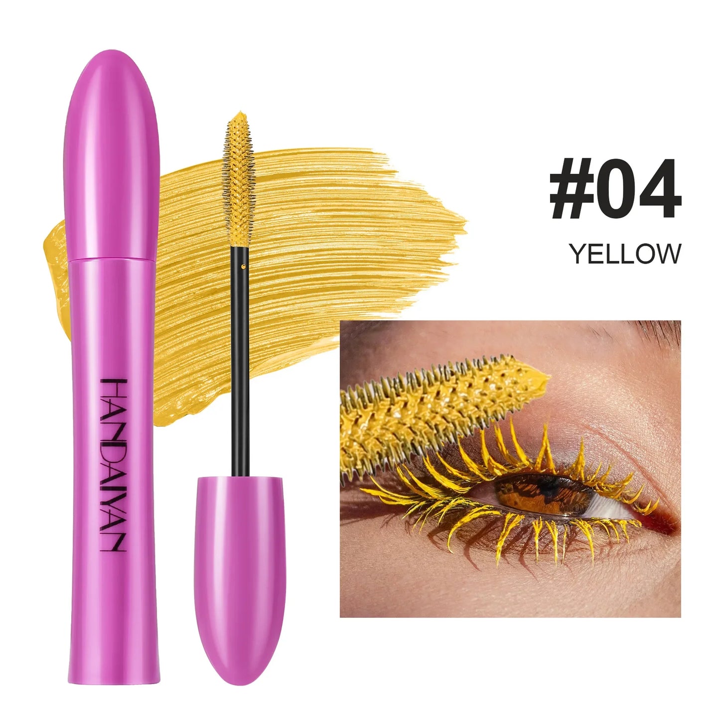 Colorful Silk Mascara Blue Red Black Cream Length Waterproof Smudge-Proof Colored Thickening Lengthening Curling Makeup Cosmetic