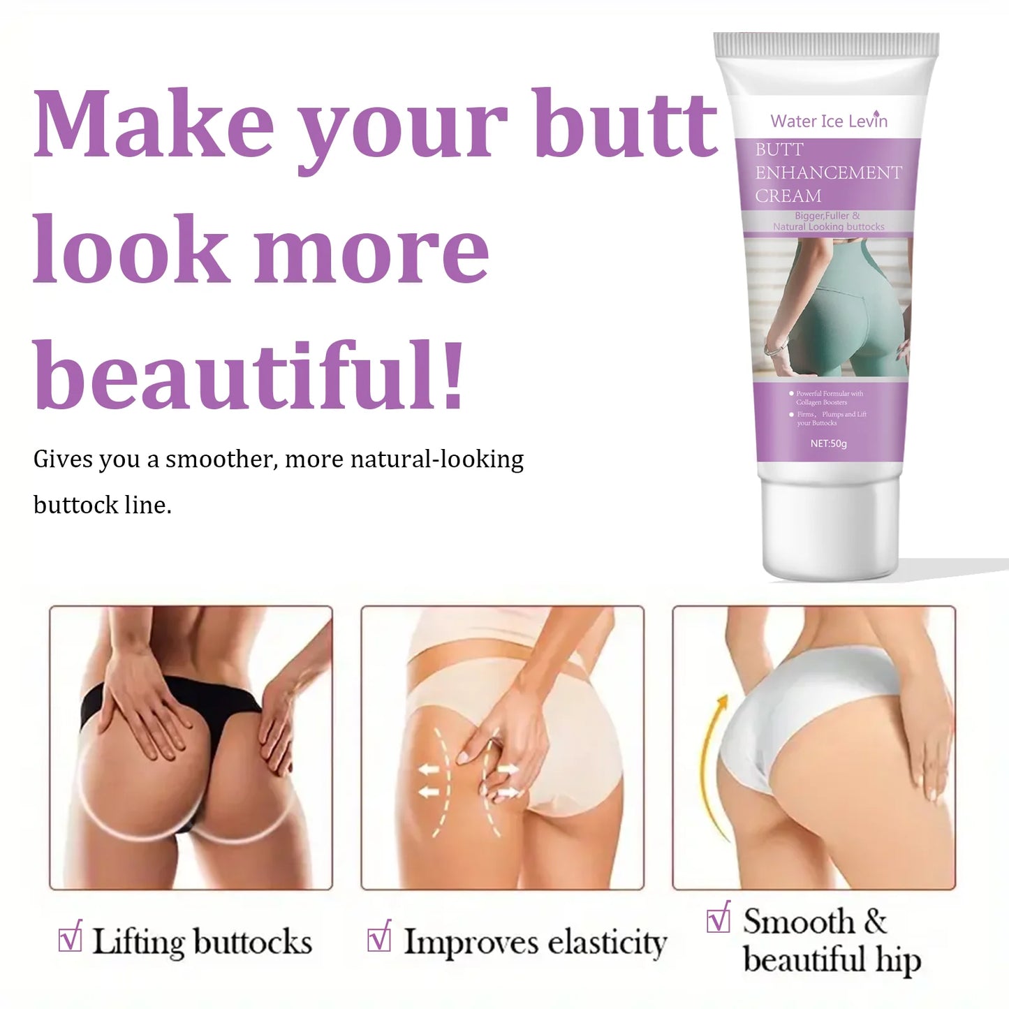 Hip Firming Cream Firming Improve Skin Sagging Increase Elasticity Tighten Lotion Shaping Lift up Buttock Massage Care for Women