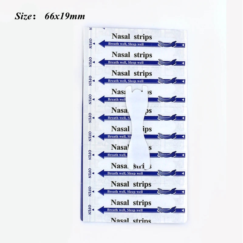50pcs/Lot Transparent Nasal Strips Anti-Snoring Sticker Better Nose Breath Reduce Snoring Tool Health Care Stop Snoring Patch