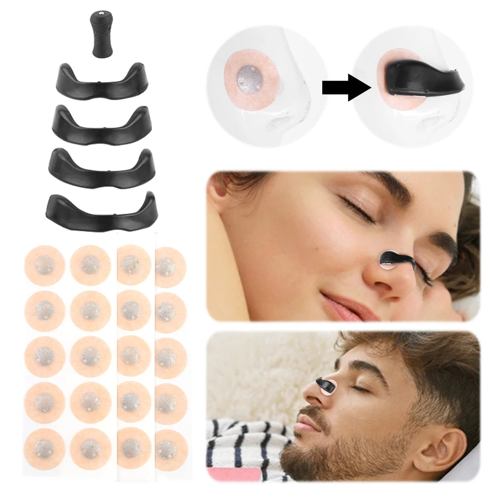 15Pairs Magnetic Nasal Strips Anti-snoring Nose Strips Nasal Breathing Dilators Starter Kit Increase Air Intake Improve Sleeping