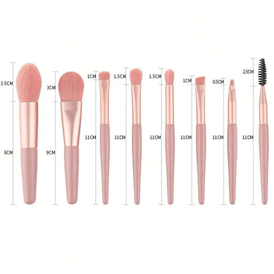 8Pcs Makeup Brush Set Makeup Concealer Brush Blush Loose Powder Brush Eye Shadow Highlighter Foundation Brush Beauty Tools