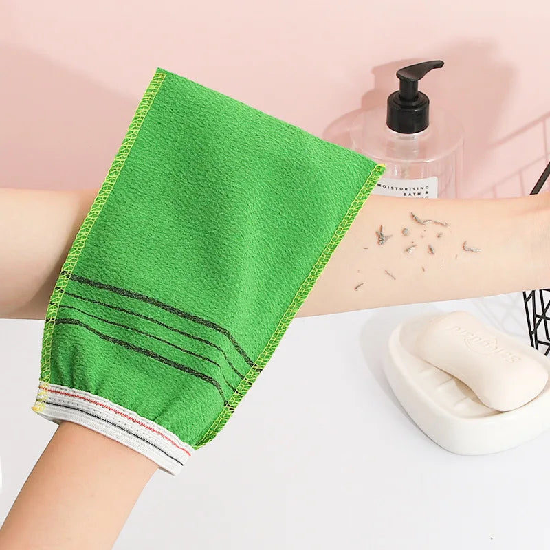 Exfoliating Washcloth Asian Exfoliating Bath Gloves Body Scrub Towel Cleaning Peeling SPA Shower Foam Body Massage