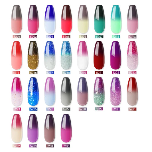 Temperature Color Changing Thermal Nail Polish Fast Drying Water-based Gradient Nail Varnish Manicure Supplies Nail Art