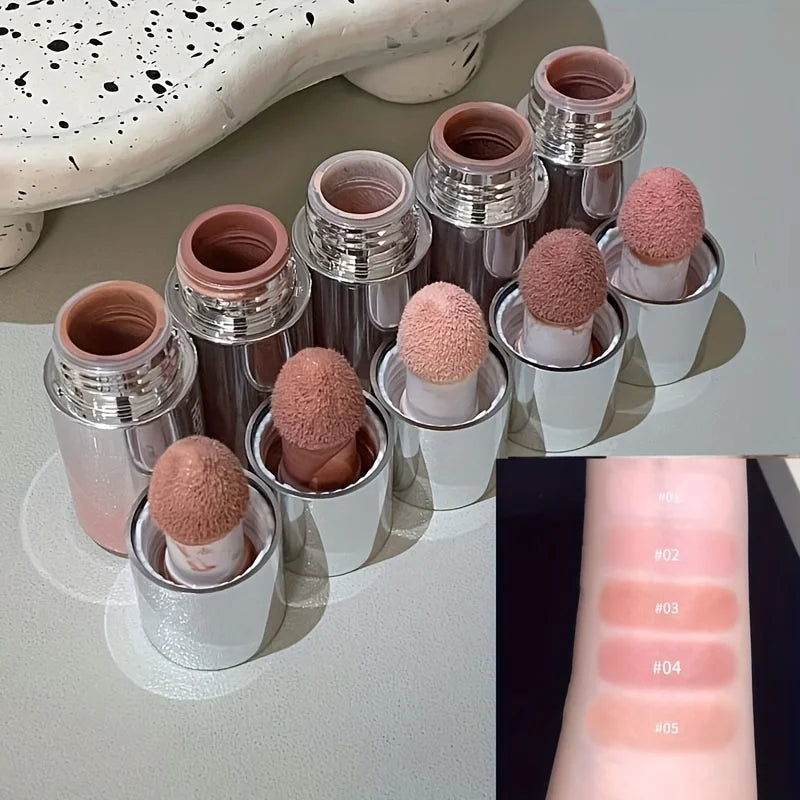 Herorange Liquid Blush Stick with Sponge Tip – Waterproof, Long-Lasting Color for Lips & Cheeks, Brightening Makeup