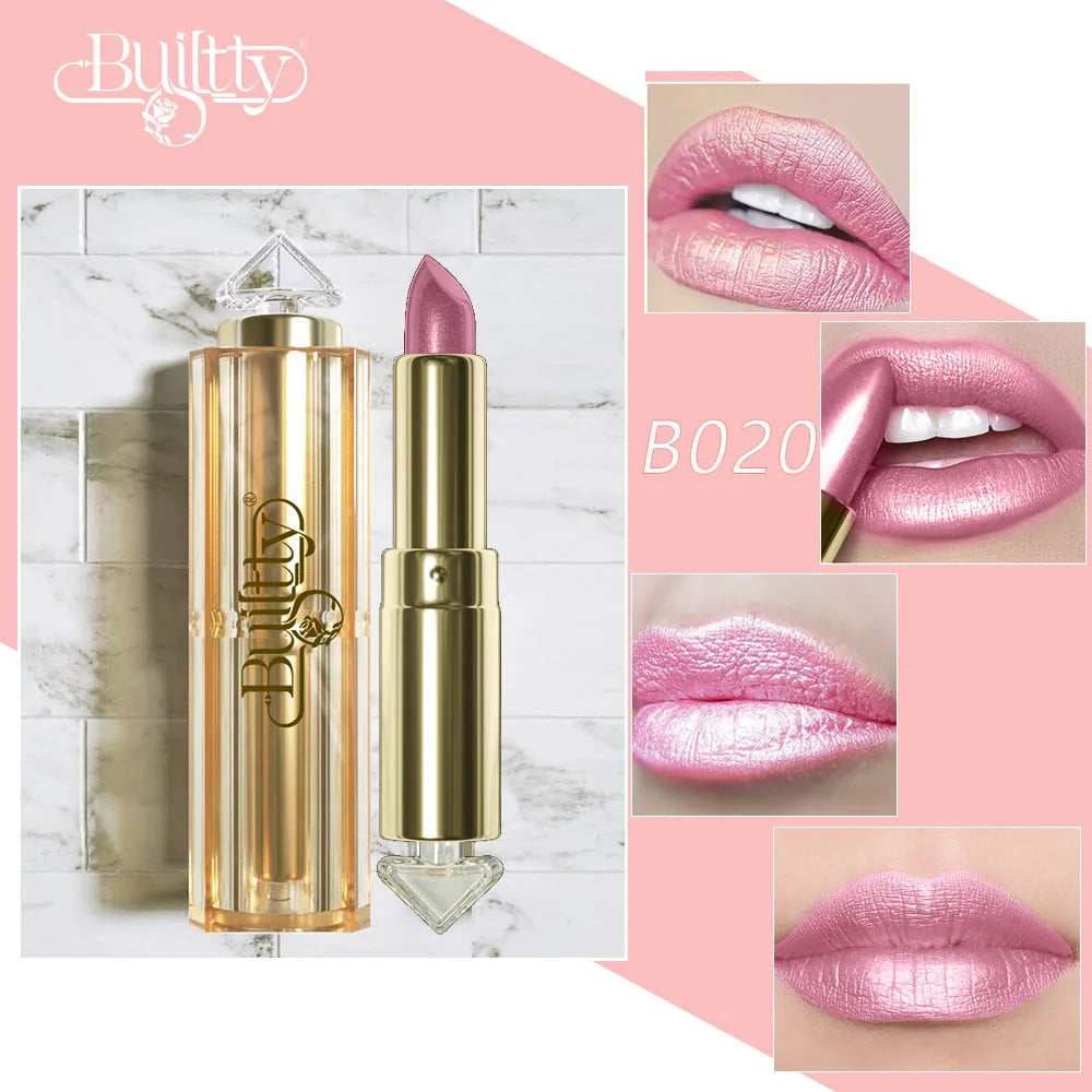 12 Colors Magic Pink Glitter Lipstick Matte Gliter Shimmer Super Finish Matte Velvet Waterproof Glitter Lipsticks