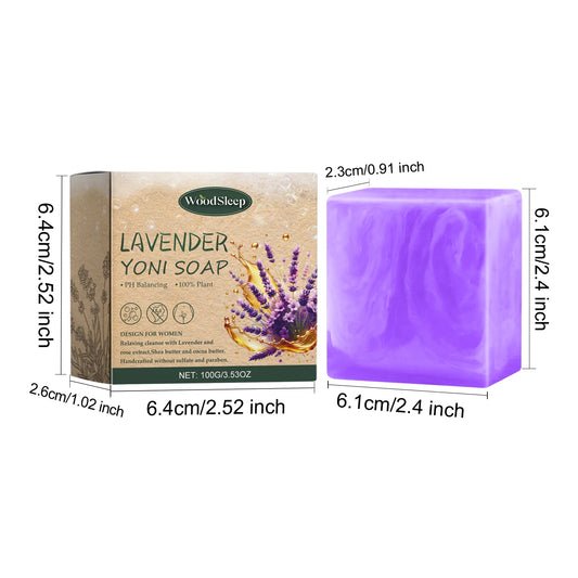 Lavender Yoni Soap Relieves Eliminate Unpleasant Odors Cleansing Moisturizing Oil Control 100g Lavender Flavored Body Care Soap