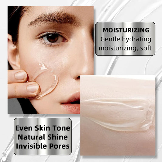 1PC Transparent Jelly Moisturizing Primer Lotion Smooth Skin Base Color Rendering Korean Makeup Base Cream Foundation Cosmetics
