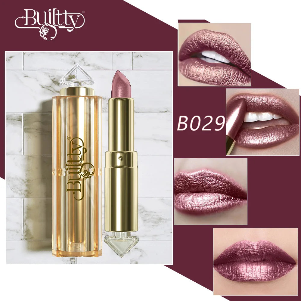 12 Colors Magic Pink Glitter Lipstick Matte Gliter Shimmer Super Finish Matte Velvet Waterproof Glitter Lipsticks
