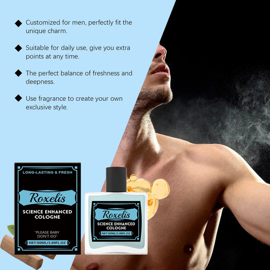 Roxelis 50ml Pheromone Cologne Perfume Mist Men Long Lasting Gentleman Charming Scent Refreshing Couple Dating Glamour Perfume