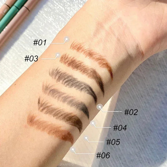 Double Headed Rotable Eyebrow Pen Black Brown Extremely Fine Eyebrow Pencil Lasting Natural Waterproof Matte Eye Brow Pencil