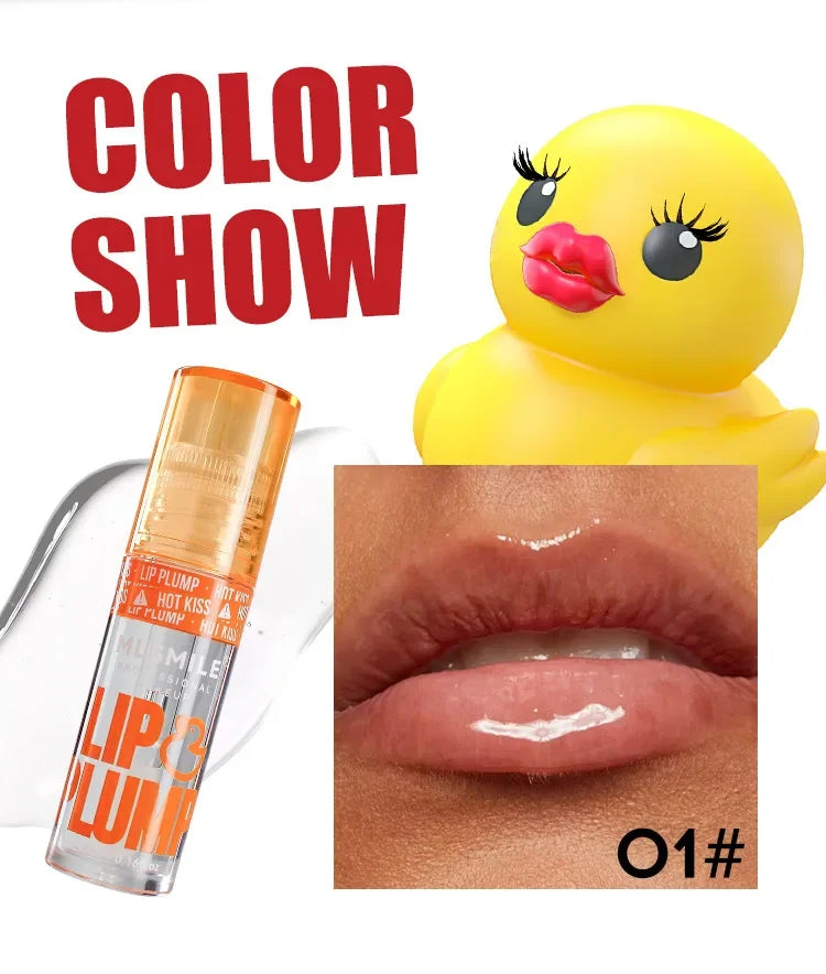 Duck Lip Plump Lip Oil Moisturizing Lip Gloss Mirror Water nature long-lasting Gloss Gloss Pearl Lip Glaze Set
