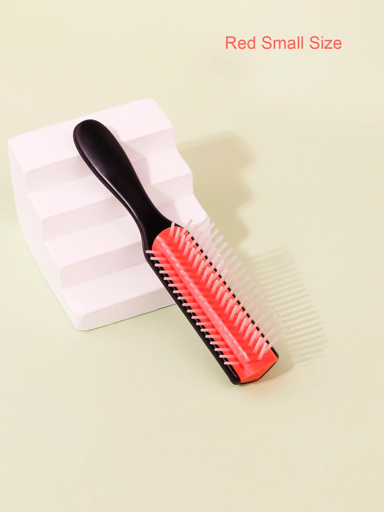 1pcs 9-row wrinkle removal massage curly hair brush, detachable 9-row comb plastic wet hair brush