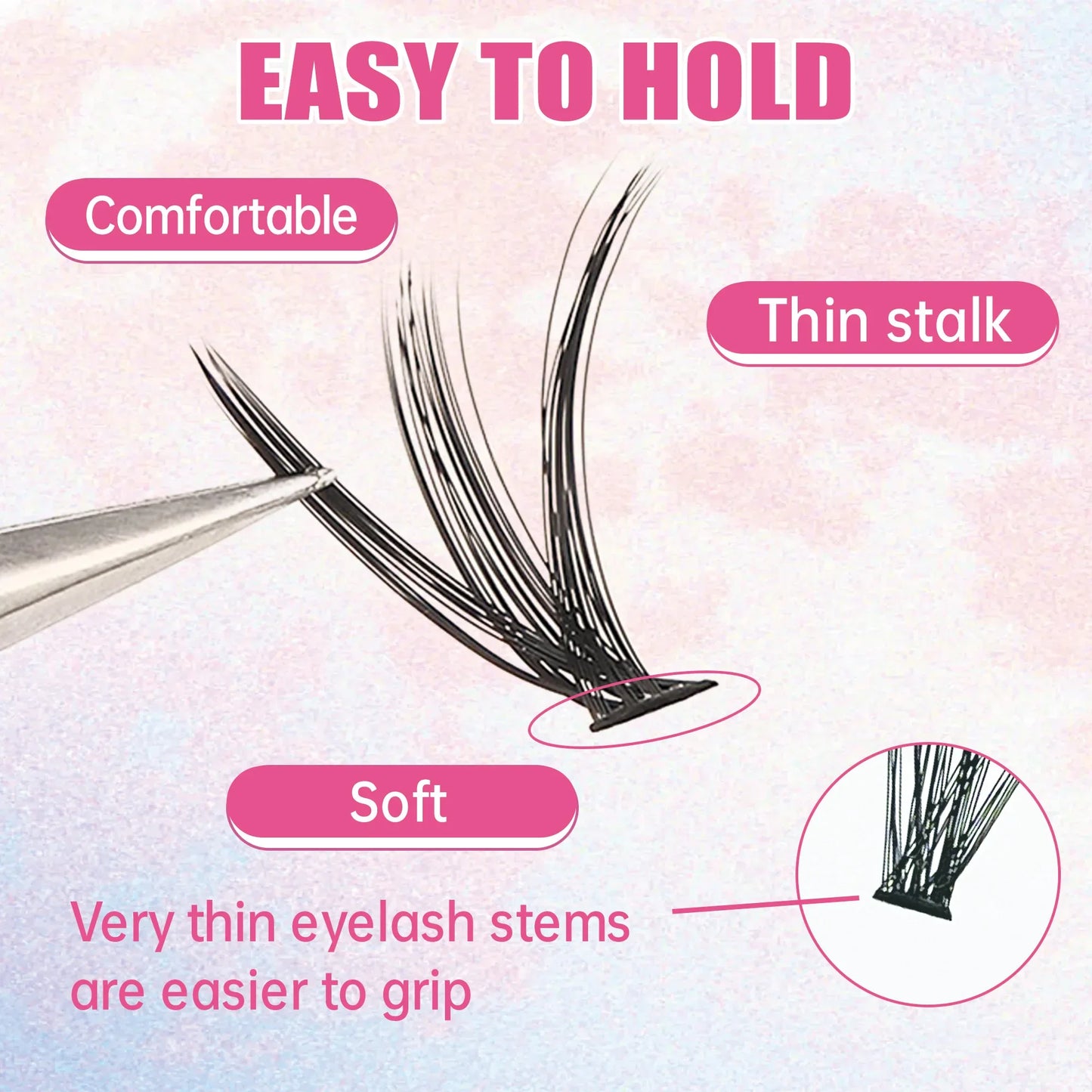 Eyelashes 200 PCS Clusters Lash Bond and Seal Makeup tools DIY Lashes Extension kit for gluing Lashes Gluing Glue Accessories