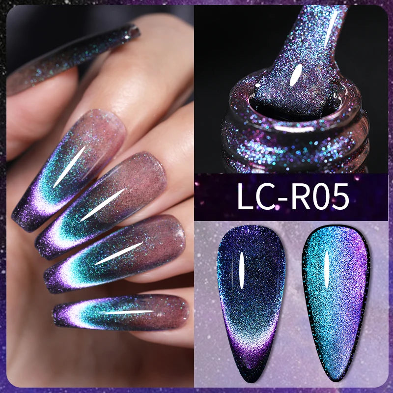 LILYCUTE Thermal Nail Gel Polish 3 Layers Temperature Shiny Color Changing Series Semi Permanent Soak Off UV Nail Gels Polish