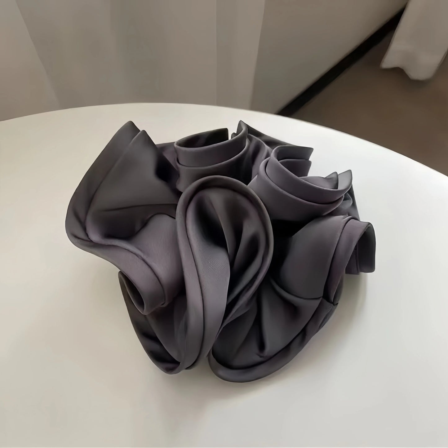 Korean Big Hair Tie Ribbon Scrunchies Satin Elastic Hair Band Bow Women Simple Temperament New Style Ponytail Hair Accessories