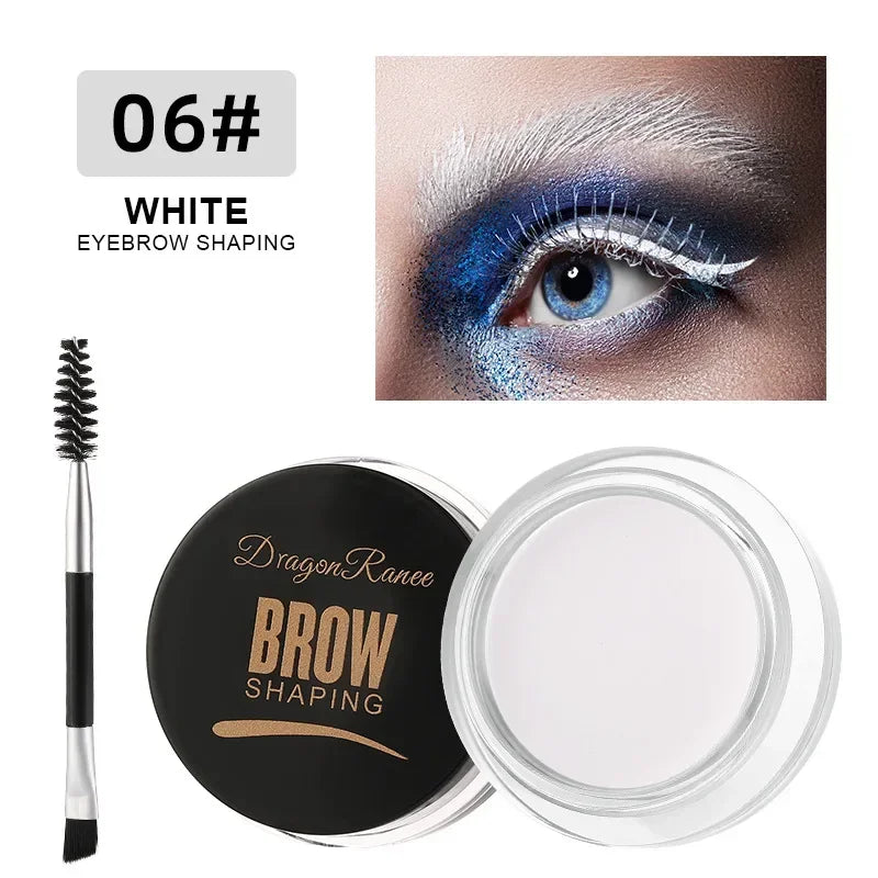 Matte Brown & Black 3D Eyebrow Cream – Natural Tint, Waterproof, Long-Lasting Gel Wax for Wild, Defined Brows