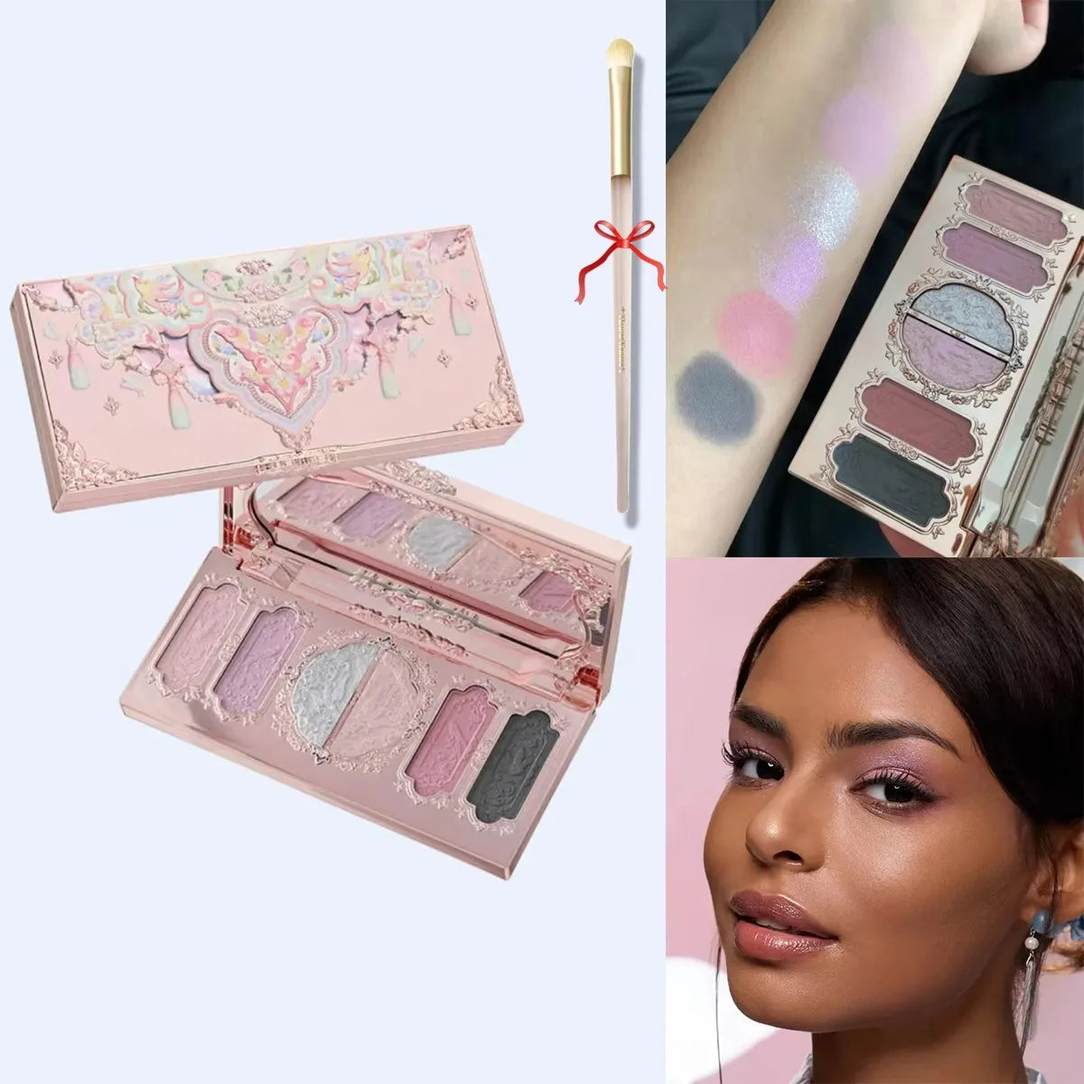 Moonlight Mermaid Gemstone Eyeshadow Palette Highly Pigmented Matte Shimmer Swan Ballet Eye shadow Collection
