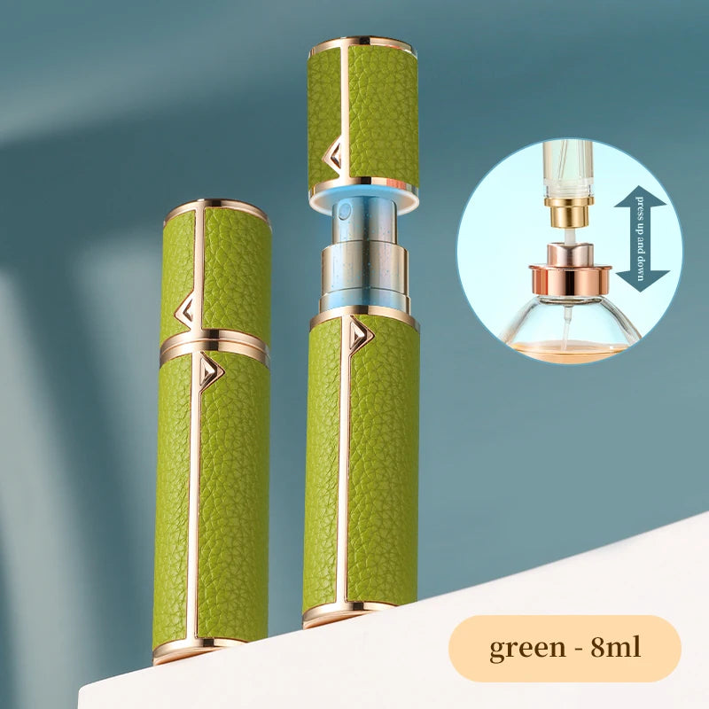 5ml PU leather mini perfume Atomizer Bottle Sprayer Suitable for Boarding Tight Sealing Travel Customized Refillable Bottles